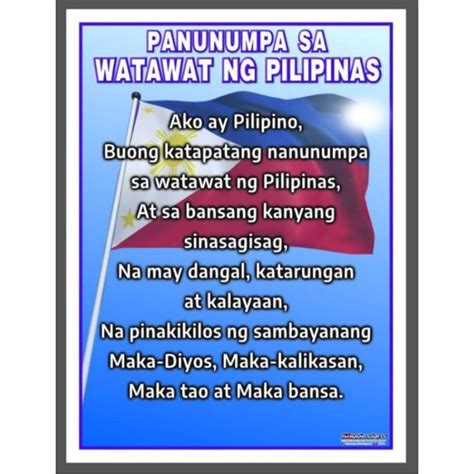 paggalang sa watawat clipart|Panunumpa sa Watawat ng Pilipinas Printable Decor.